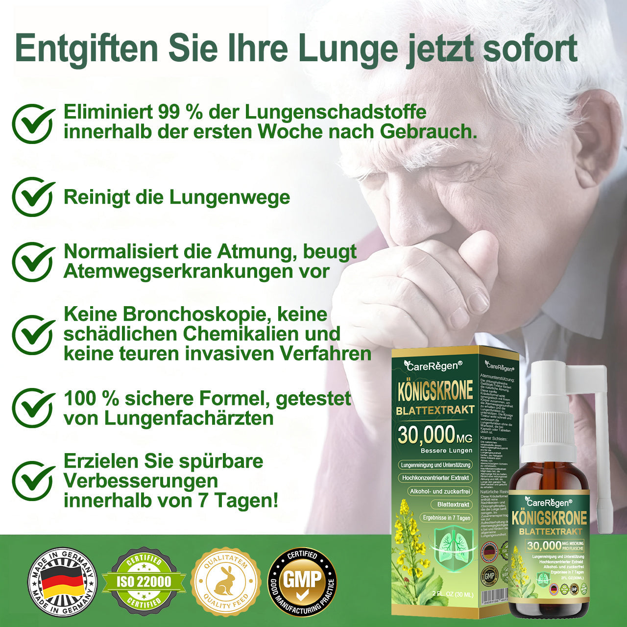 𝗢𝗳𝗳𝗶𝘇𝗶𝗲𝗹𝗹𝗲𝘀 𝗚𝗲𝘀𝗰𝗵ä𝗳𝘁: CareRegen®🪸 𝗕𝗶𝗼𝗹𝗼𝗴𝗶𝘀𝗰𝗵𝗲𝘀 𝗟𝘂𝗻𝗴𝗲𝗻𝗿𝗲𝗶𝗻𝗶𝗴𝘂𝗻𝗴𝘀-𝗜𝗻𝗵𝗮𝗹𝗮𝘁 𝗮𝘂𝘀 𝗞𝗼𝗻𝗶𝗴𝘀𝗸𝗲𝗿𝘇𝗲𝗻𝗯𝗹𝗮𝘁𝘁-𝗘𝘅𝘁𝗿𝗮𝗸𝘁 𝐖𝐢𝐬𝐬𝐞𝐧𝐬𝐜𝐡𝐚𝐟𝐭𝐥𝐢𝐜𝗵 𝐛𝐞𝐰𝐢𝐞𝐬𝐞𝐧𝗲, 𝐡𝗼𝗰𝐡𝐤𝗼𝗻𝐳𝐞𝐧𝐭𝐫𝐢𝐞𝐫𝐭𝐞 𝐅𝐨𝐫𝐦𝐞𝐥, 𝐝𝐢𝐞 𝐇𝐮𝐬𝐭𝐞𝐧, 𝐒𝐜𝐡𝐥𝐞𝐢𝐦, 𝐀𝐬𝐭𝐡𝐦𝐚 𝐮𝐧𝐝 𝐂𝐎𝐏𝐃 𝐥𝗶𝗻𝗱𝐞𝐫𝐭 — 𝐟𝗼𝐫𝐦𝐭 𝐝𝐚𝐬 𝐀𝐭𝐞𝐦𝐞𝐧 𝐞𝐢𝐧𝐟𝐚𝐜𝐡𝐞𝐫 𝐮𝐧𝐝 𝐬𝐜𝐡𝐧𝐞𝐥𝐥𝐞𝐫. 🩵